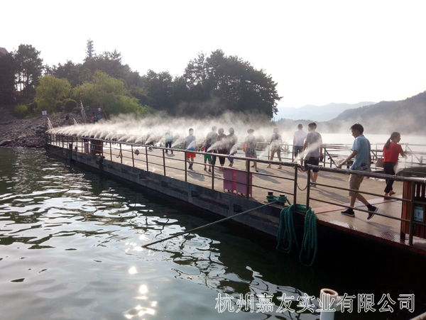 浙江千岛湖喷雾降温造景案例 浙江千岛湖喷雾降温造景案例