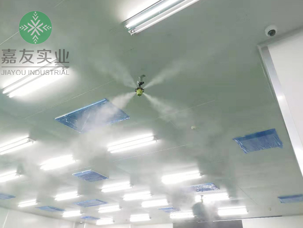 新盛超净化系统有限公司安装杭州极悦电子车间干雾加湿器
