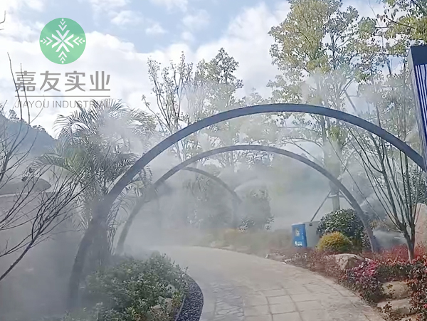 杭州极悦为赣州天沐制定温泉区水系雾森系统案例