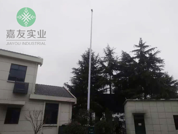 杭州极悦走进南浔|旋转雾桩降尘系统助力城市道路扬尘治理