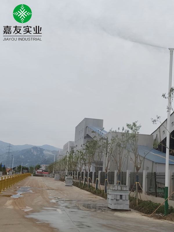 道路降尘新技术_杭州极悦高压喷雾桩道路降尘应用案例